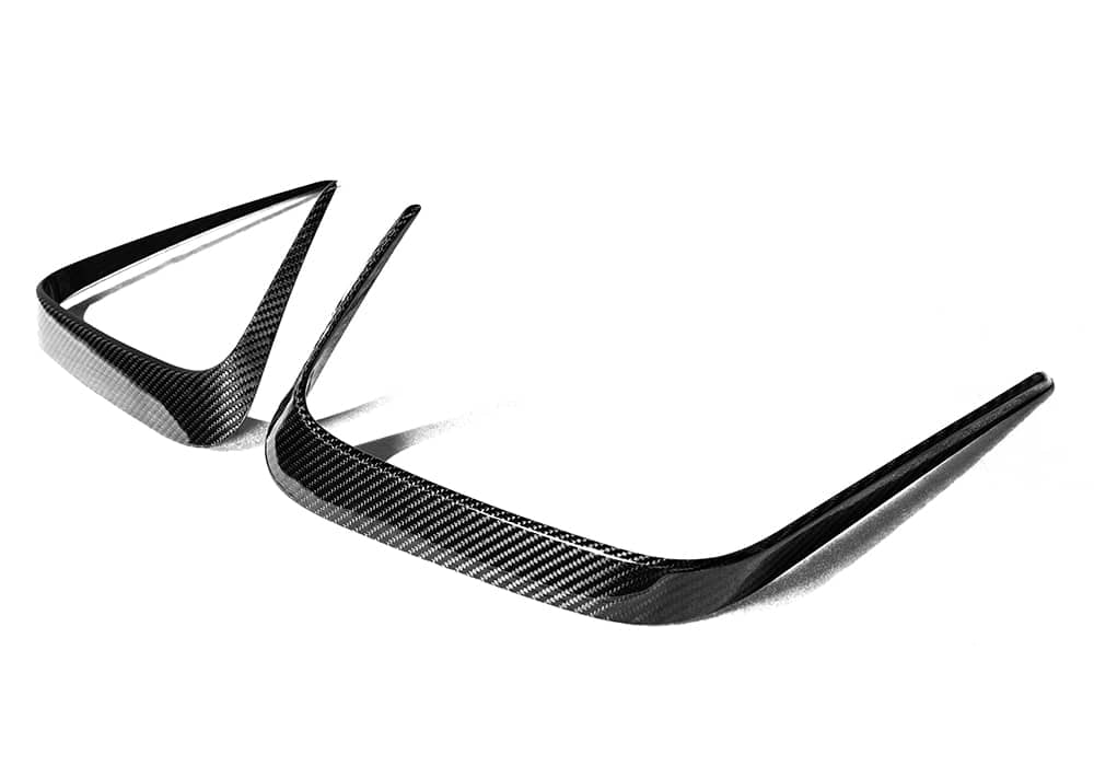 BMW M8 F91 F92 F93 Carbon Fibre Rear Canards - race-inspired aerodynamic rear bumper upgrade