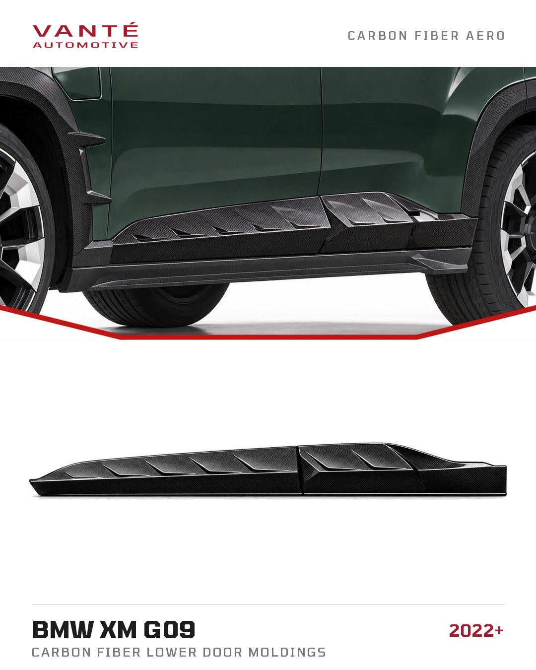 BMW XM G09 Carbon Fibre Lower Door Moldings