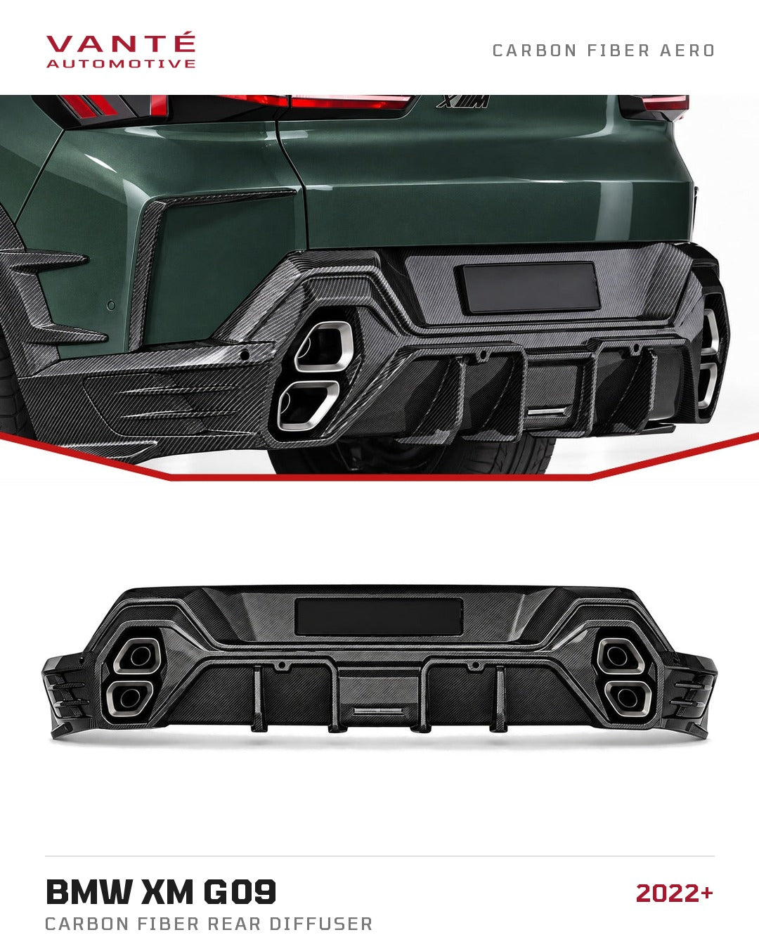 BMW XM G09 Carbon Fibre Rear Diffuser