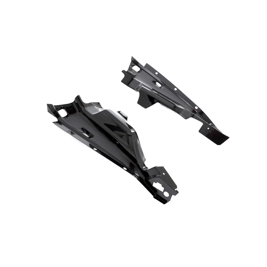 Audi R8 4S FL Carbon Fiber Engine Bay Side Cover Panel Trims image 4