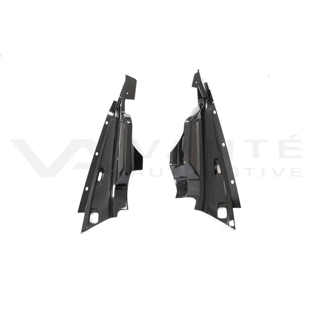 Audi R8 4S FL Carbon Fiber Engine Bay Side Cover Panel Trims