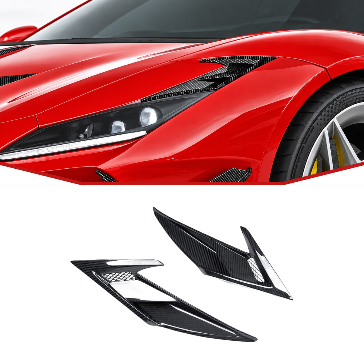 Ferrari F8 Tributo Carbon Fibre Front Fender Air Intake