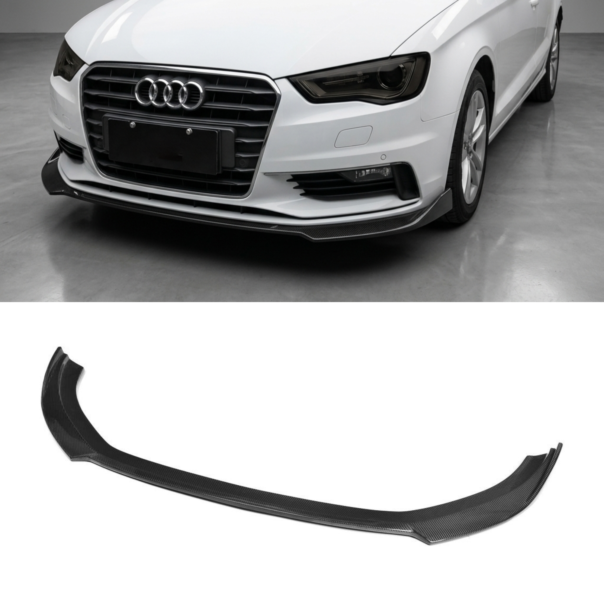 Audi A3 Sedan 8V Carbon Fiber Front Splitter Lip