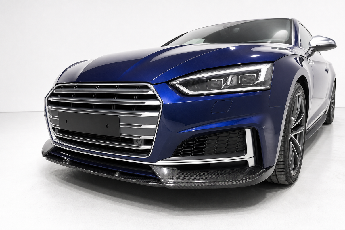 Audi A5 S-Line/S5 B9 Séparateur de lèvre avant en fibre de carbone