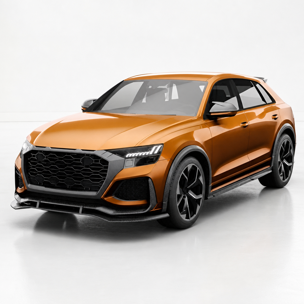 Audi RSQ8 4M Carbon Fiber Frontgrill-Abdeckungen Trims