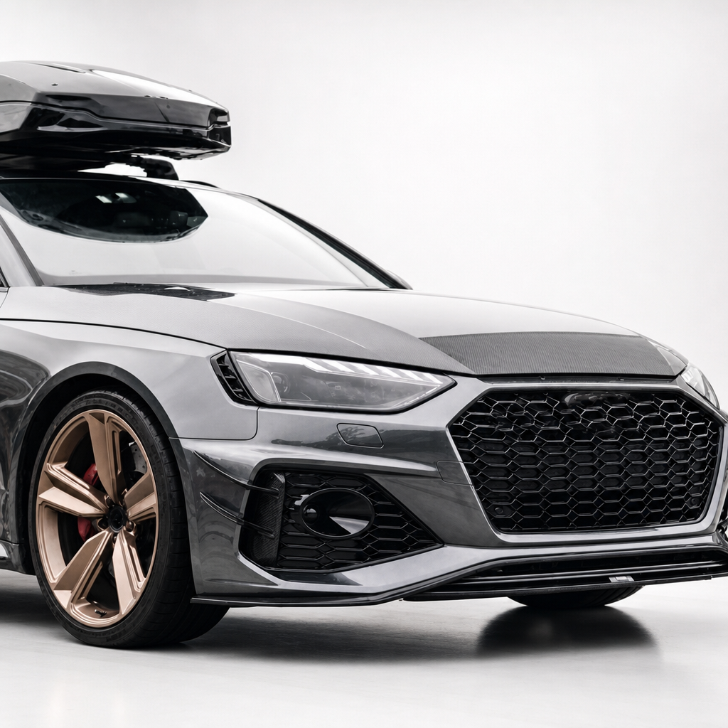 Audi RS4 B9.5 Labio Delantero de Fibra de Carbono Seca