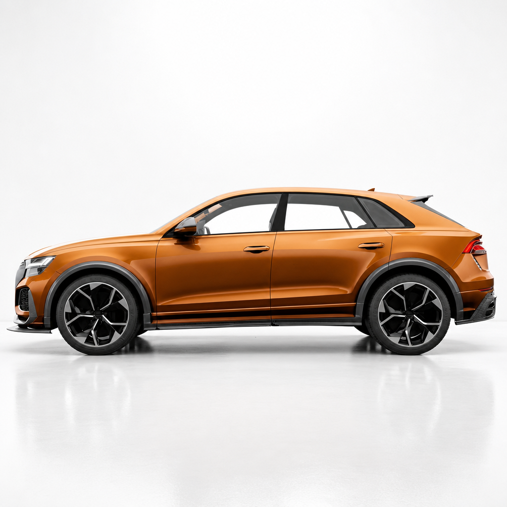 Audi RSQ8 4M Carbon Fiber Side Skirts Extensions Lip Body Kit
