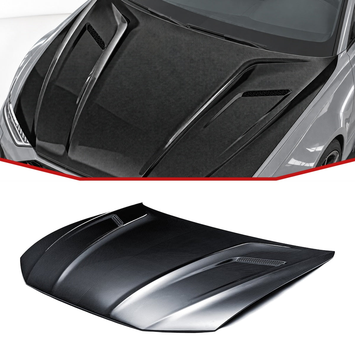 Audi RS6 C8 Carbon Fibre Front Bonnet Hood