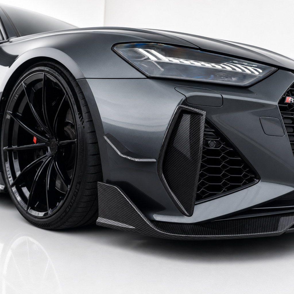 Audi RS6/RS7 C8 Ribetes Toma Parachoques Delantero de Fibra de Carbono