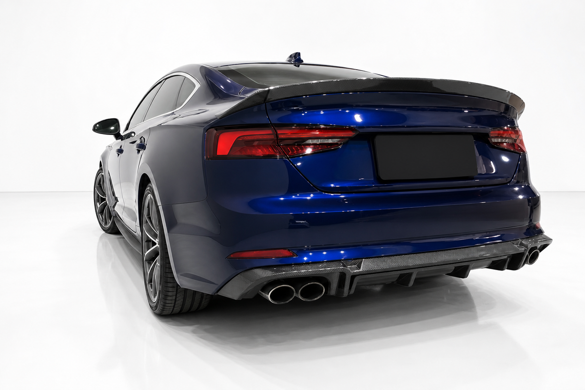 Audi A5 S-Line/S5 B9 Carbon Fibre Heckstoßfänger Diffusor Splitter