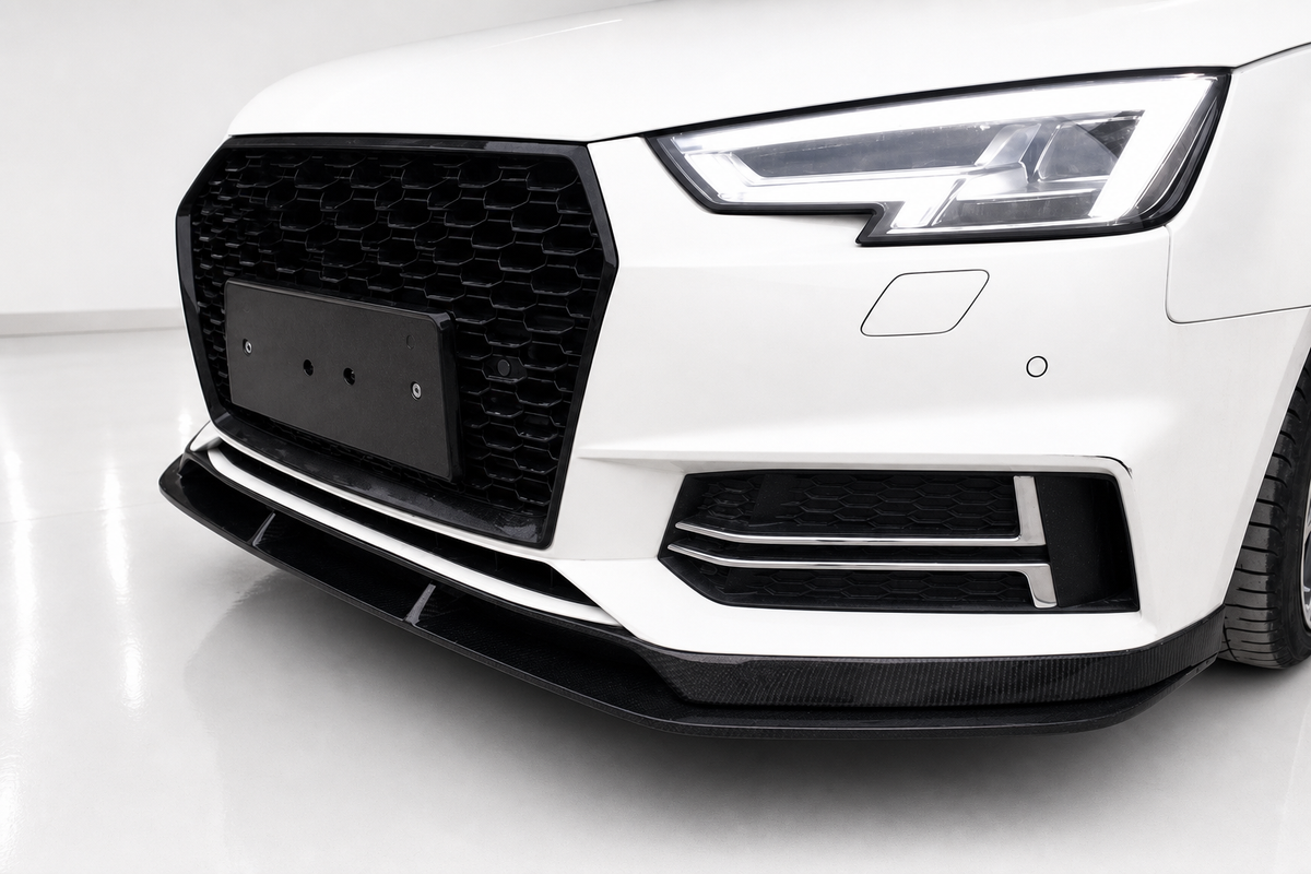 Labio de parachoques delantero de fibra de carbono para Audi A4 S4