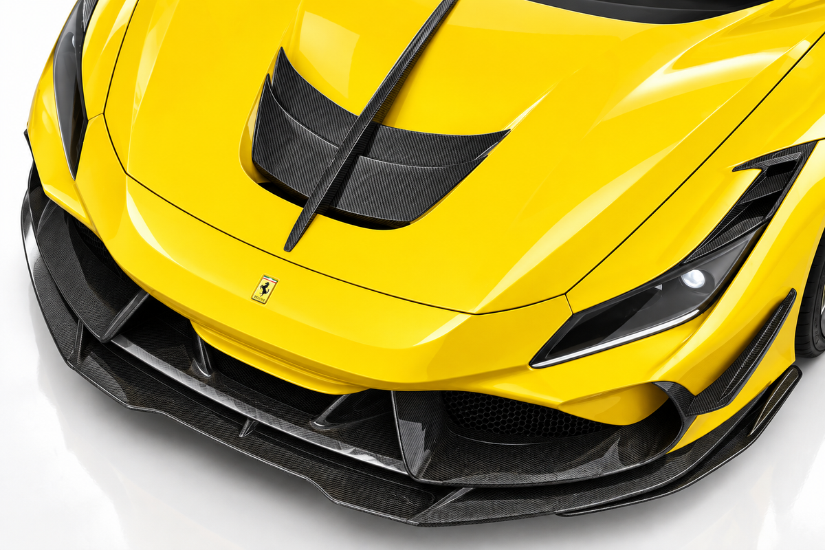 Ferrari F8 Tributo Carbon Fibre Front Corner Splitter