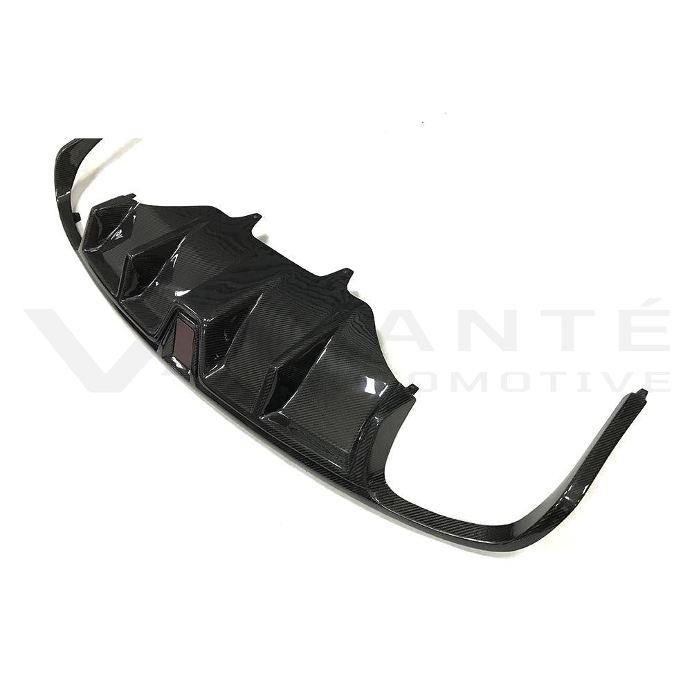 Porsche Macan 95B.1, 95B.2 Carbon Fibre Rear Bumper Diffuser with Light