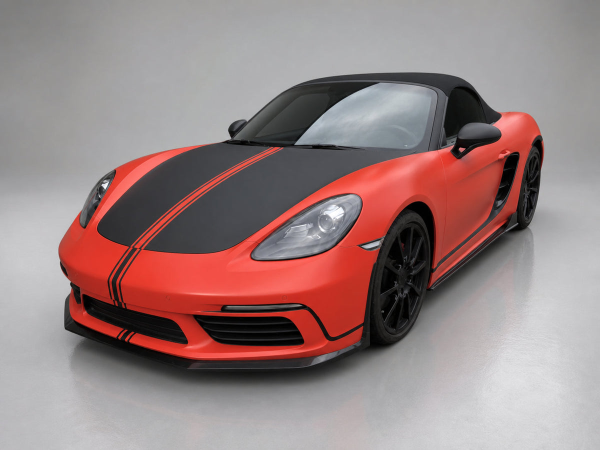 Porsche 718 Boxster Cayman 982 Carbon Fibre Side Skirt Extensions