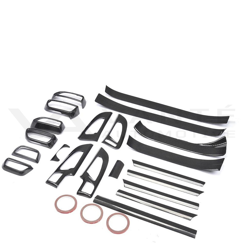 Porsche Cayenne 92A Dry Carbon Fibre Interior Dashboard Panel Trims Set