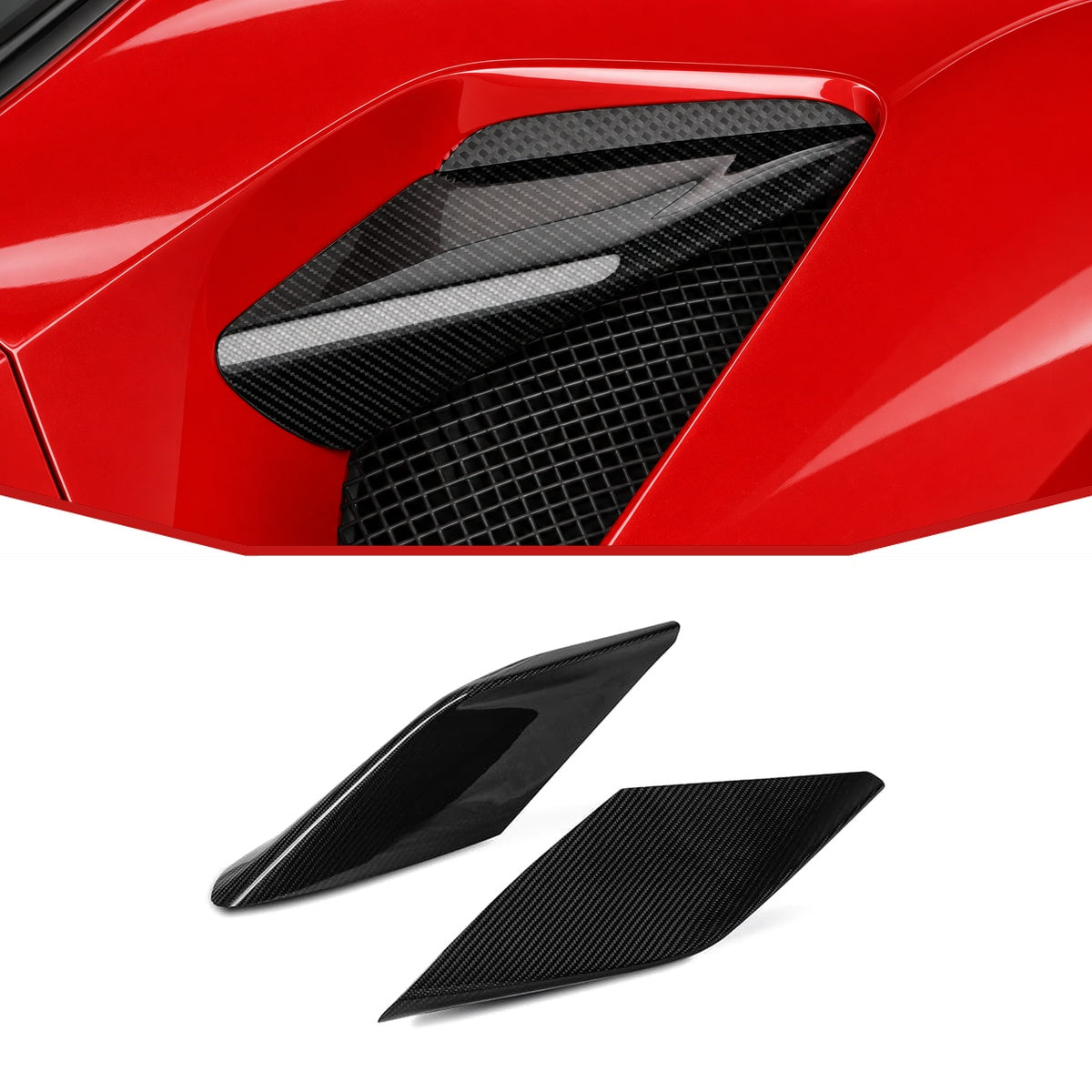 Ferrari F8 Tributo Carbon Fibre Rear Air Intakes