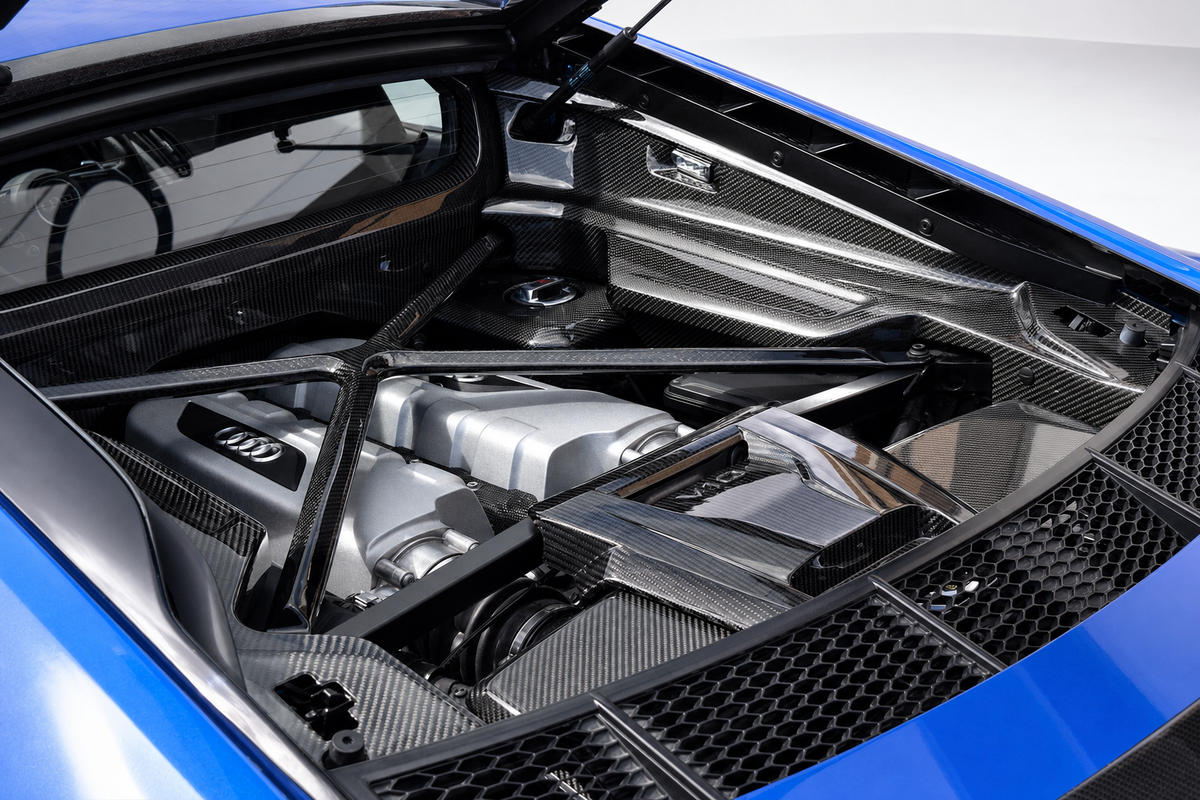 Audi R8 4S Barra Transversal X del Compartimiento del Motor de Fibra de Carbono