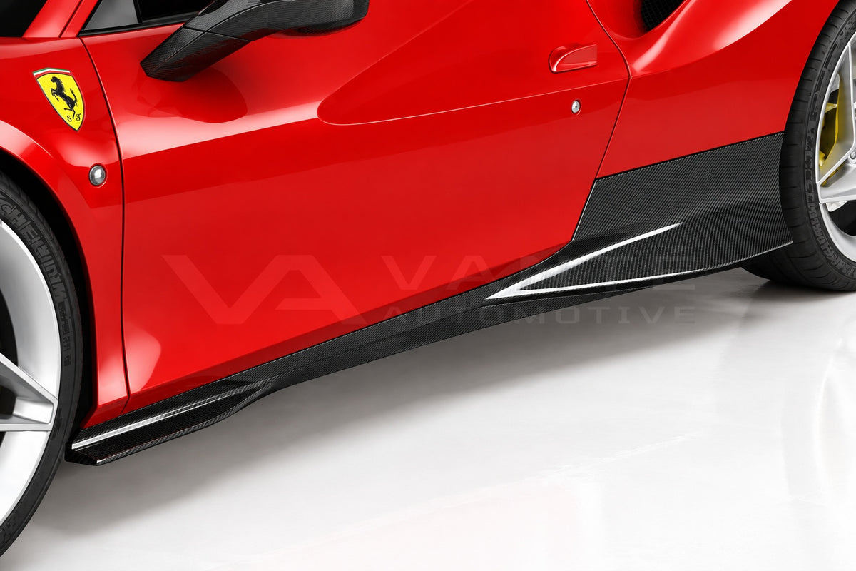 Ferrari F8 Tributo Carbon Fibre Side Skirts