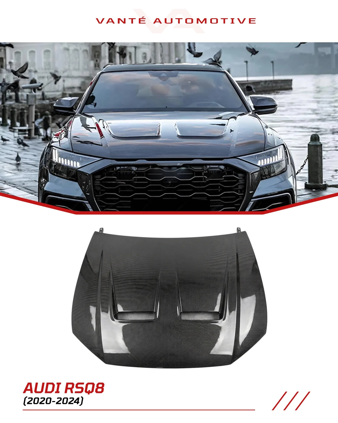 Audi RSQ8 4M Capó de Fibra de Carbono