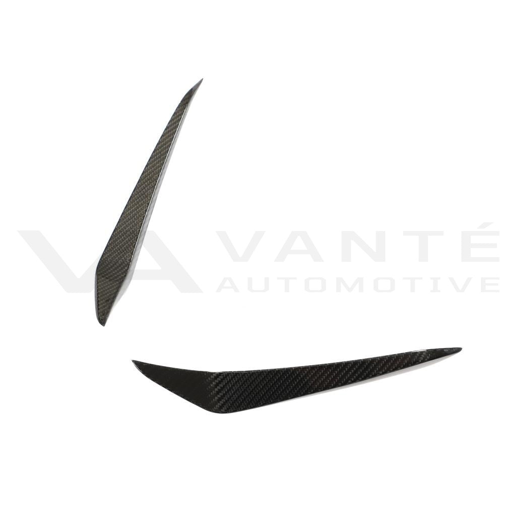 Porsche 718 Boxster Cayman 982 Dry Carbon Fibre Front Bumper Air Vent Fins