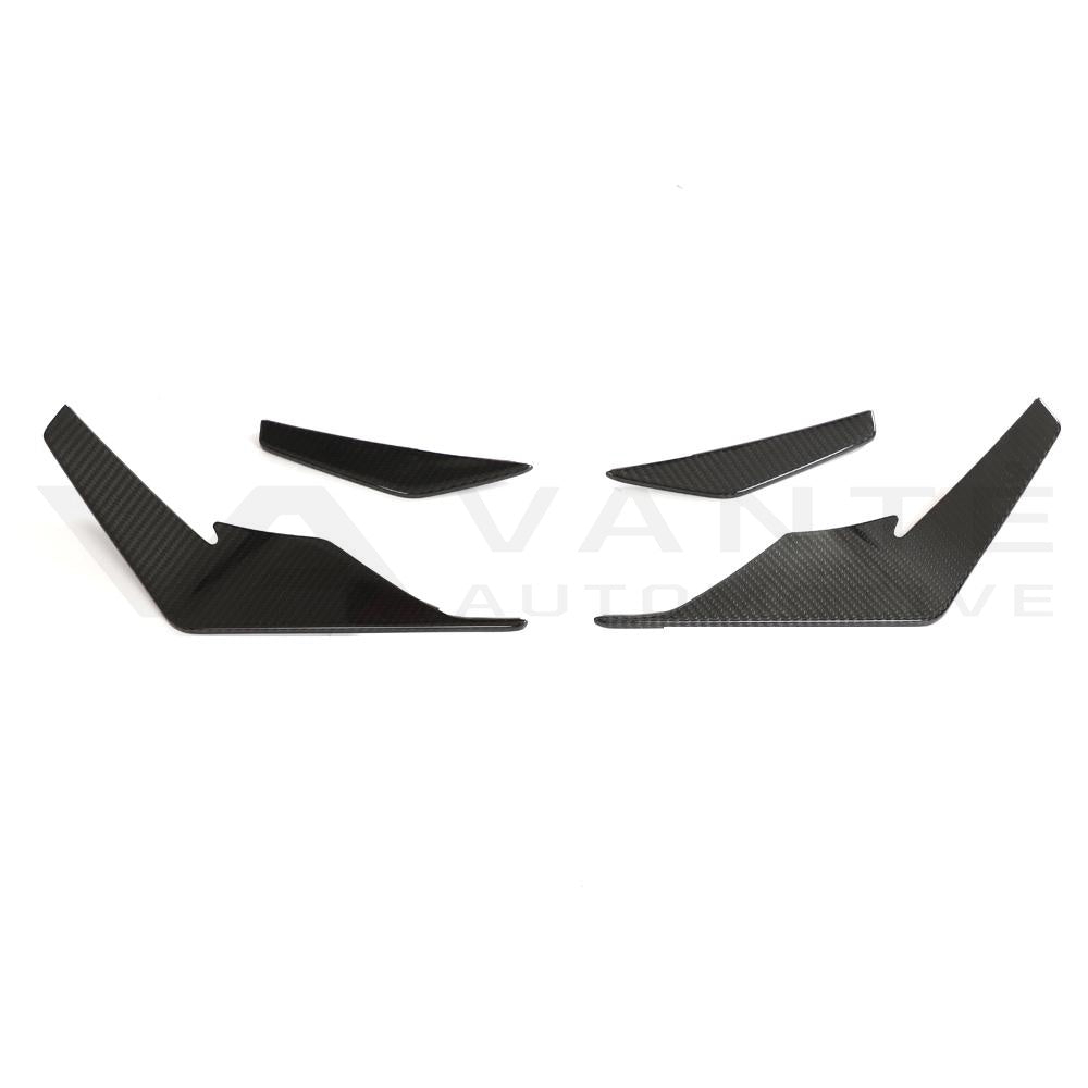 Audi R8 4S FL Carbon Fiber Front Bumper Canards V2