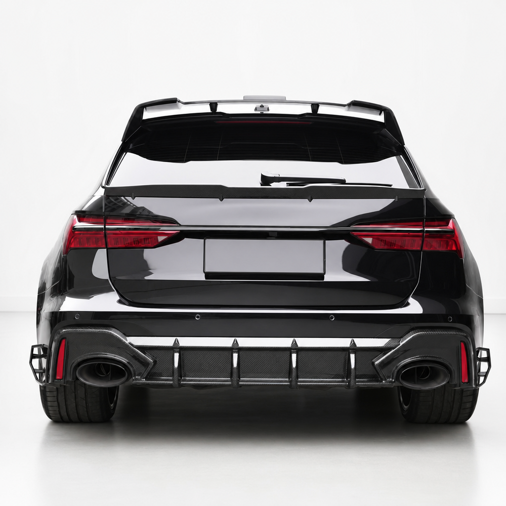 Audi RS6/RS7 C8 Carbon Fiber Rear Bumper Diffuser Lip Splitter