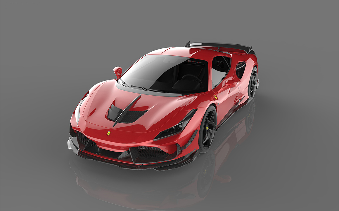 Ferrari F8 Tributo Carbon Fibre Aerodynamics Kit