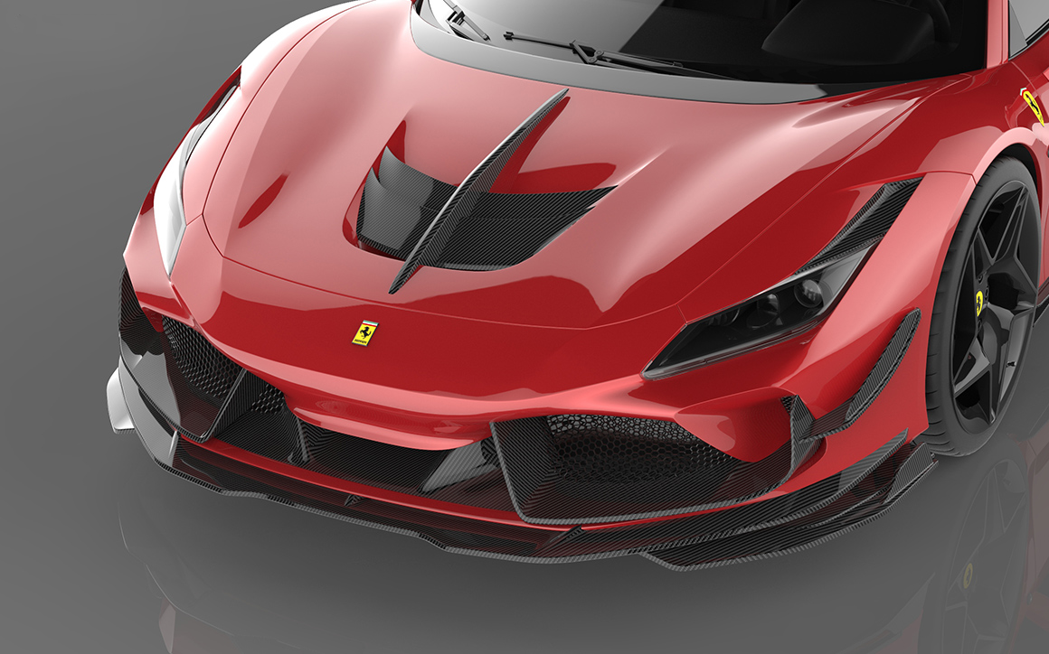 Ferrari F8 Tributo Carbon Fibre Aerodynamics Kit