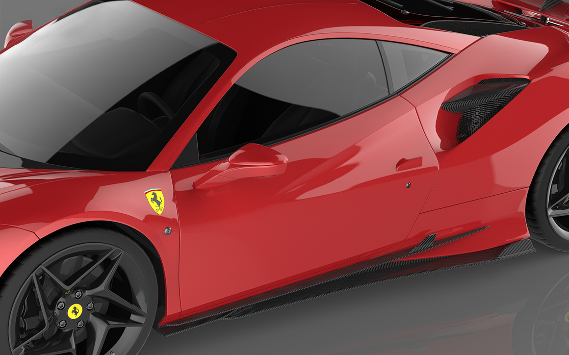 Ferrari F8 Tributo Carbon Fibre Aerodynamics Kit