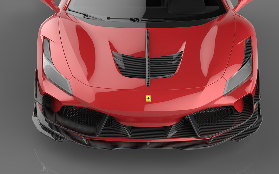 Ferrari F8 Tributo Carbon Fibre Aerodynamics Kit