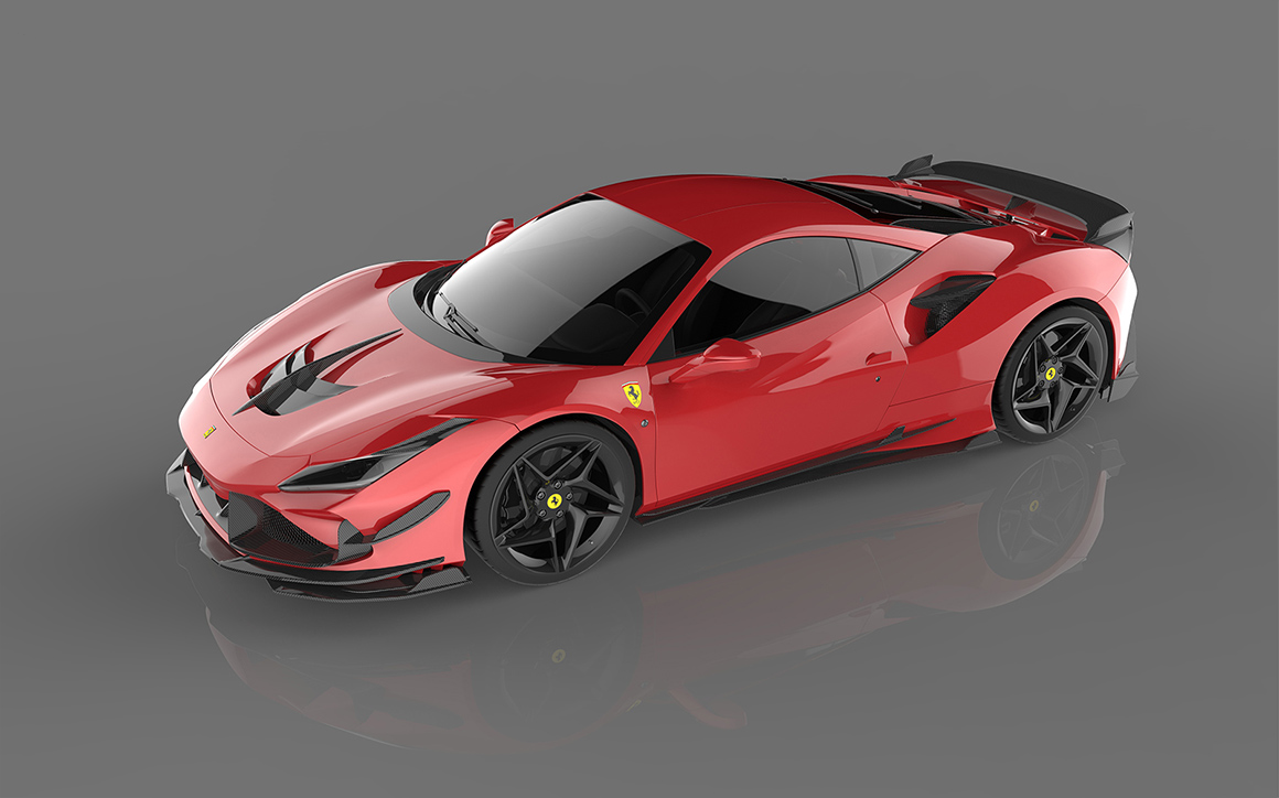 Ferrari F8 Tributo Carbon Fibre Aerodynamics Kit