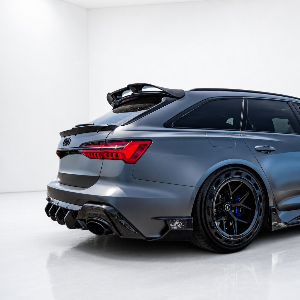 Audi RS6/RS7 C8 Carbon Fiber Rear Bumper Diffuser Lip Splitter
