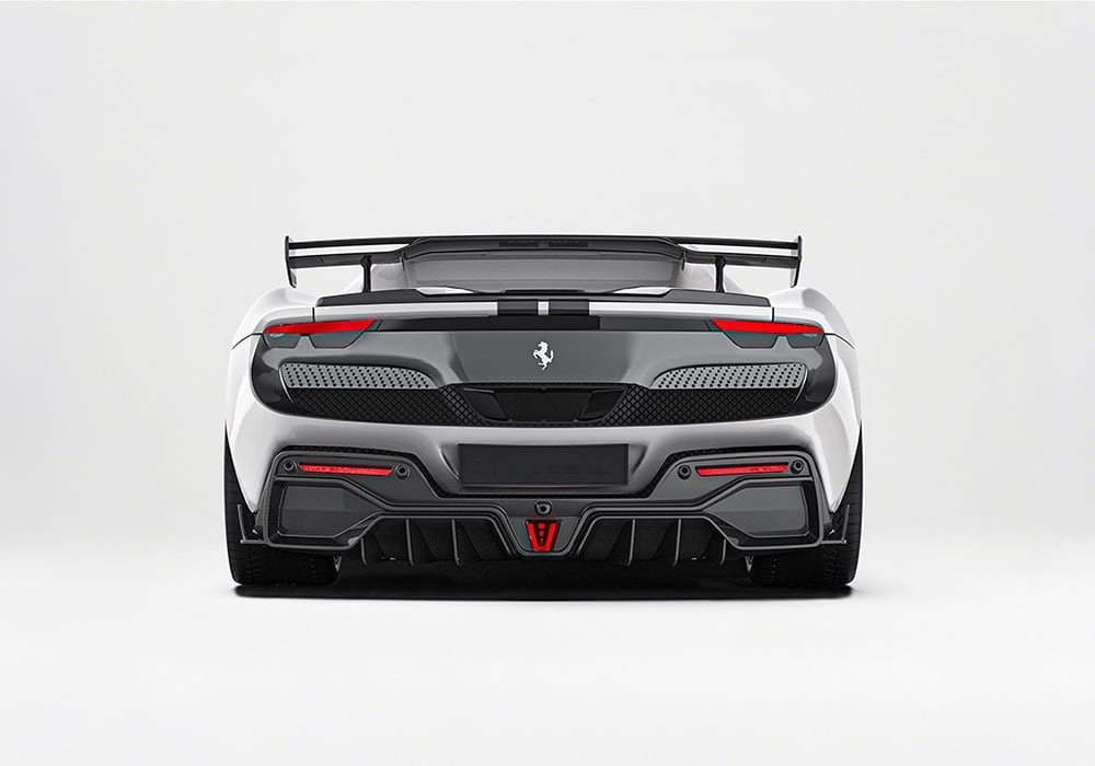 Ferrari 296 GTB GTS Carbon Fibre Full Aero Kit - front splitter diffuser side skirts track upgrade