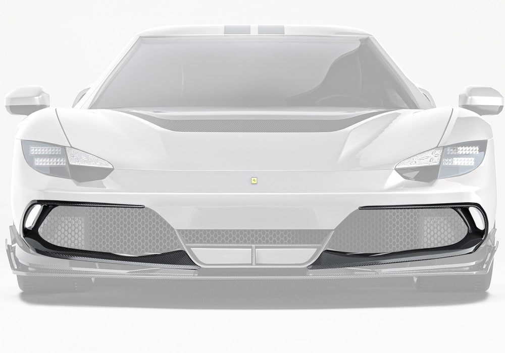 Ferrari 296 GTB GTS Carbon Fibre Front Canards - aerodynamic race-inspired upgrade