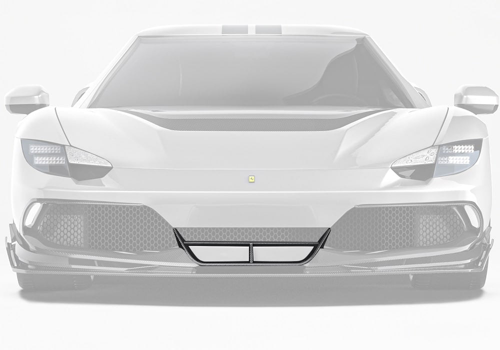 Ferrari 296 GTB GTS Carbon Fibre Front Vent Trim - premium lightweight aerodynamic upgrade