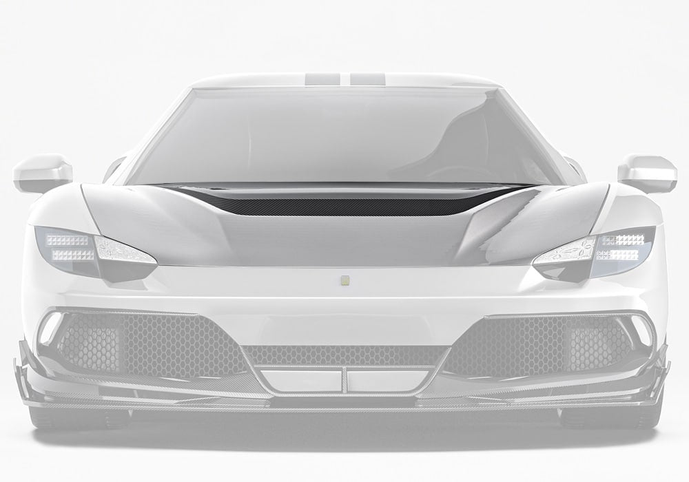 Ferrari 296 GTB GTS Carbon Fibre Bonnet - lightweight race-inspired hood upgrade