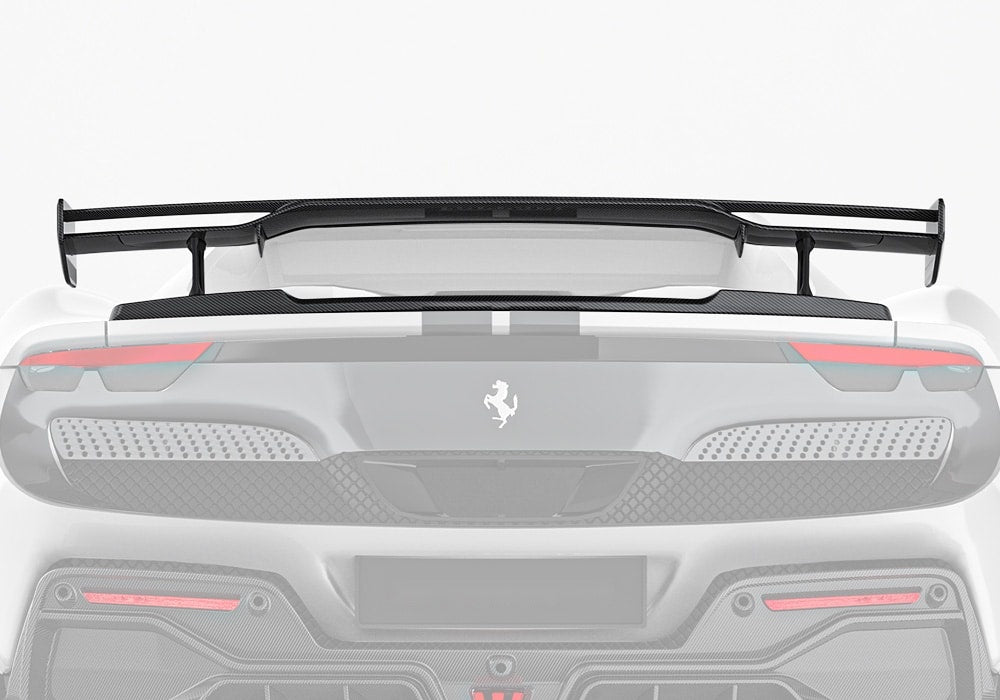 Ferrari 296 GTB GTS Carbon Fibre Rear Wing - aerodynamic downforce upgrade