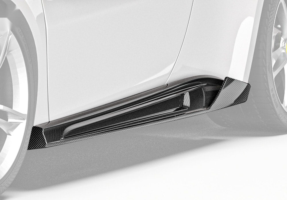 Ferrari 296 GTB GTS Carbon Fibre Side Skirts - aerodynamic race-inspired styling upgrade