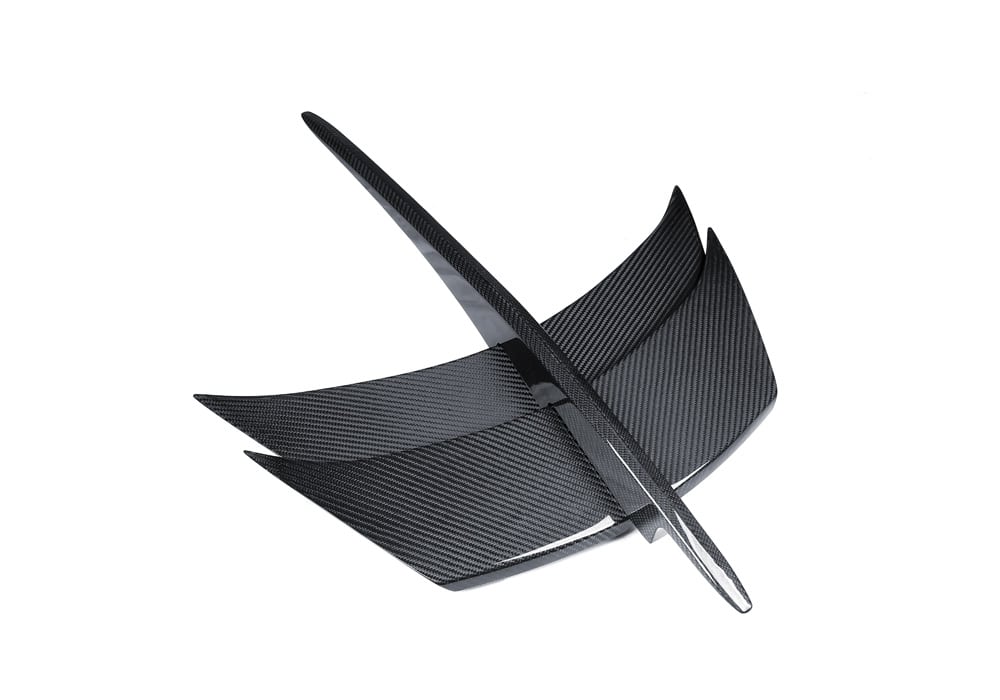 Ferrari F8 Tributo Carbon Fibre Hood Vent Trim - race-inspired lightweight bonnet upgrade