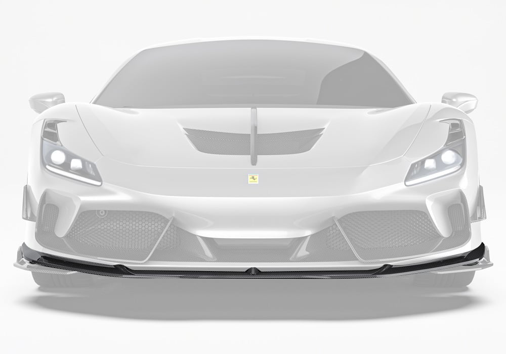 Ferrari F8 Tributo Carbon Fibre Lower Front Lip - aggressive aerodynamic styling upgrade