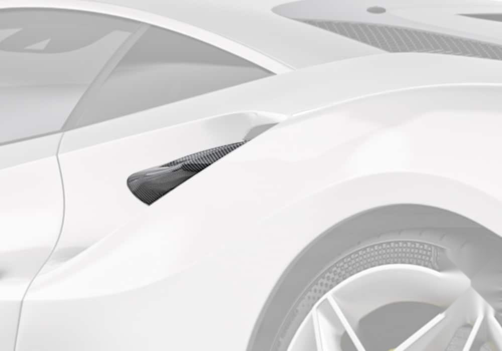 Ferrari F8 Tributo Carbon Fibre Rear Air Intake - OEM fitment aerospace-grade carbon upgrade