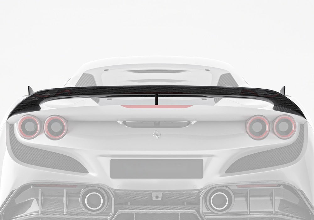 Ferrari F8 Tributo Carbon Fibre Rear Spoiler - lightweight track-inspired aero upgrade