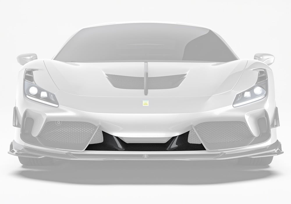 Ferrari F8 Tributo Carbon Fibre Upper Front Lip - race-inspired aerodynamic styling upgrade