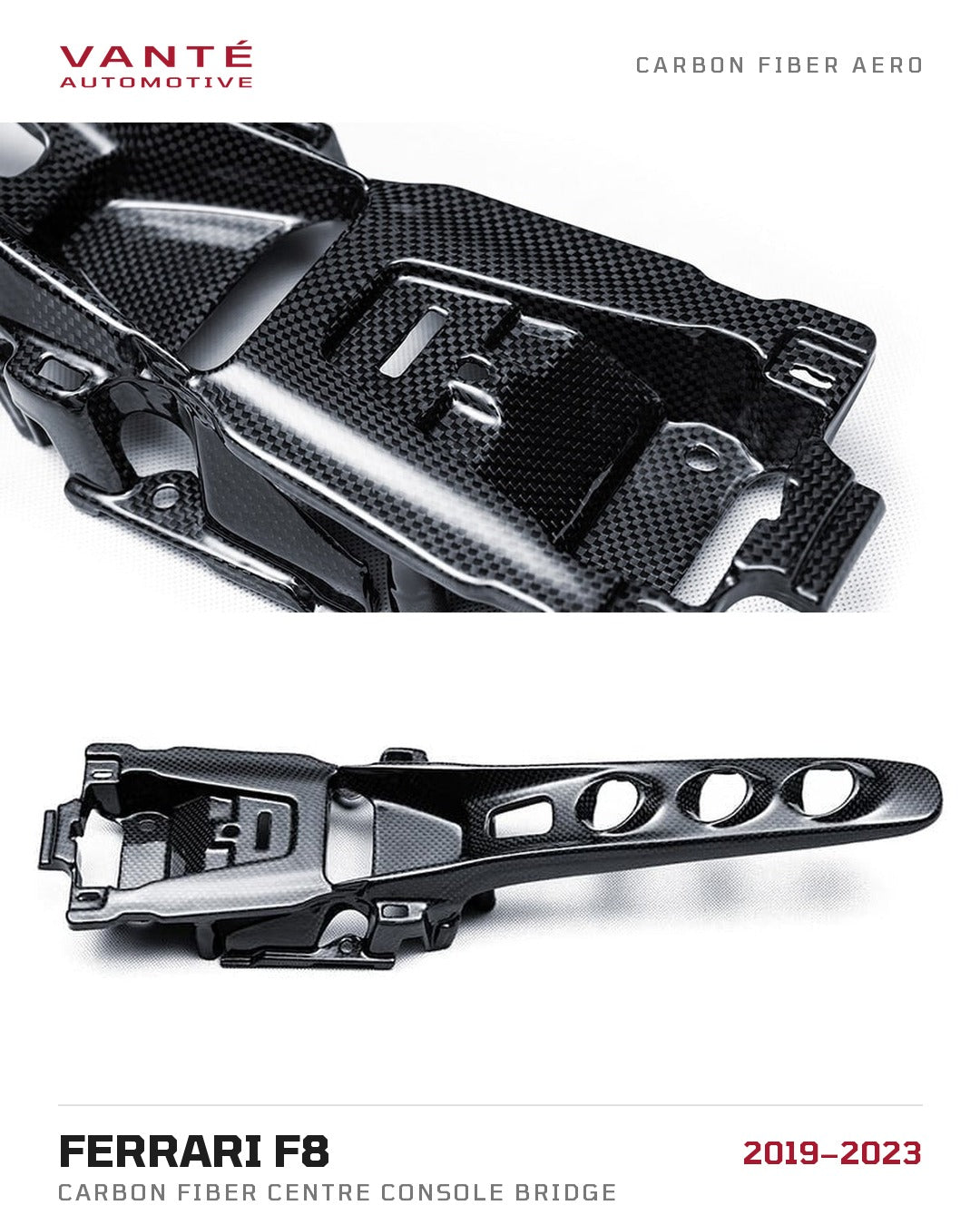 Ferrari F8 Carbon Fibre Centre Console Bridge