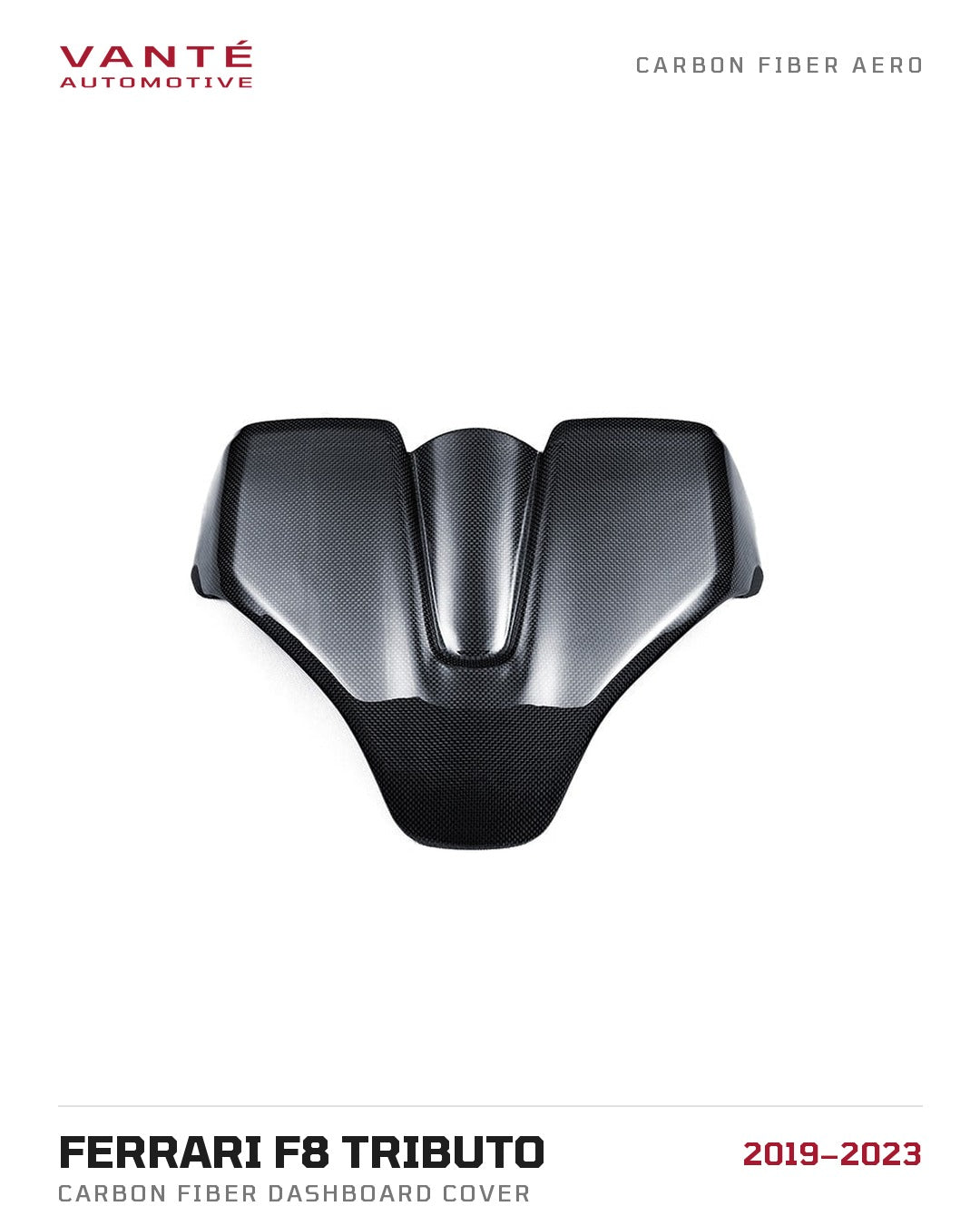 Ferrari F8 Tributo Carbon Fibre Dashboard Cover