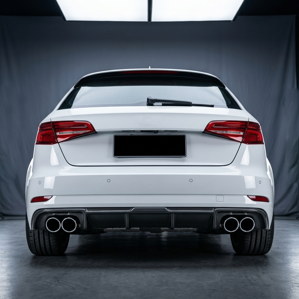 Audi A3 Sportback 8V.5 Carbon Fiber Rear Diffuser