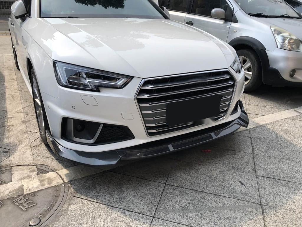 Audi S4 B9 Carbon Fibre Front Splitter Lip B Style - aggressive OEM-fit upgrade