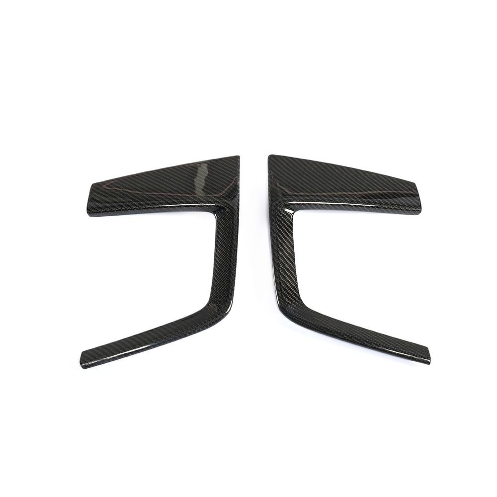 Audi S4 B9 Carbon Fibre Front Fog Lamp Vent Trims - S4 B-Style precision carbon upgrade