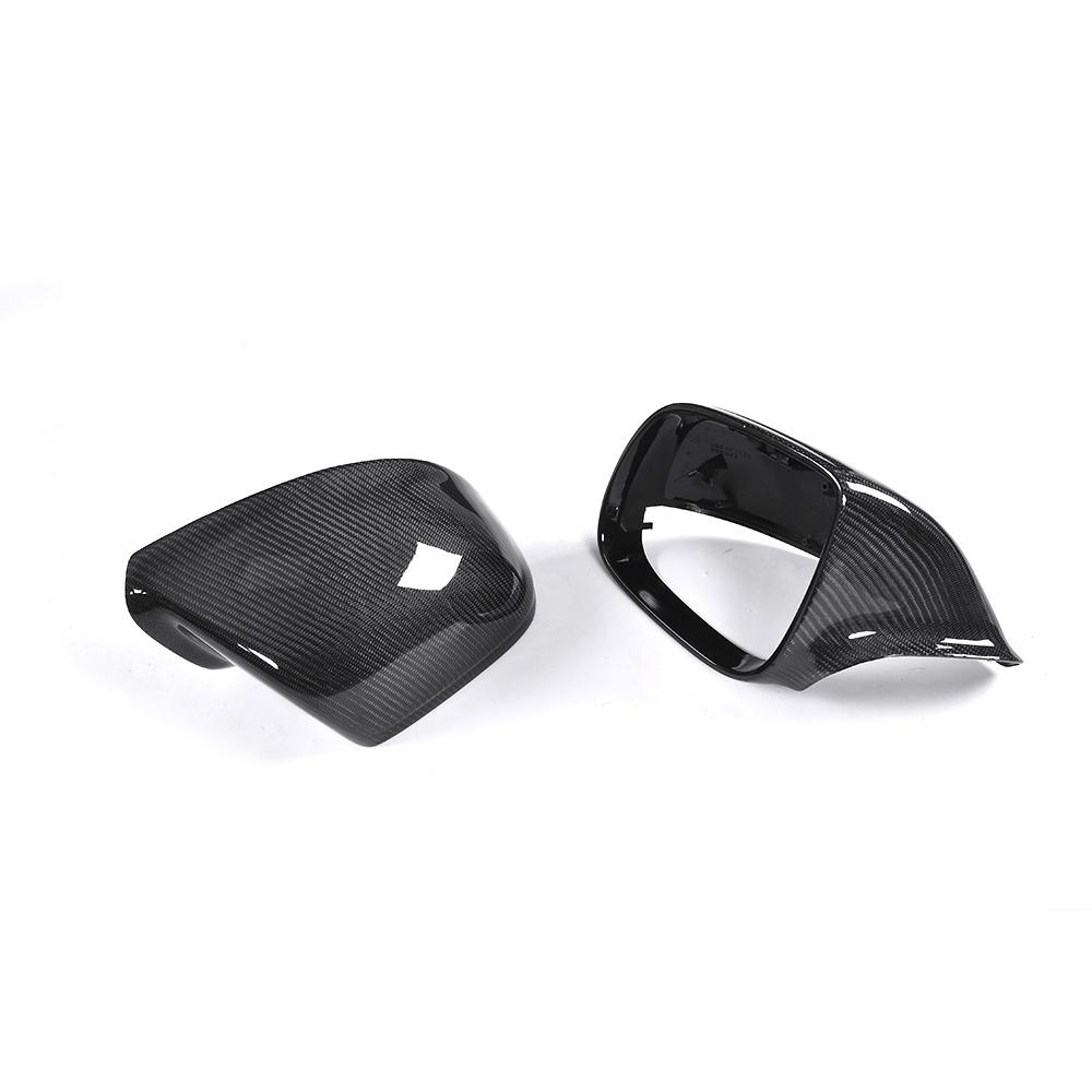 Audi Q5 Q7 Carbon Fibre Rearview Mirror Covers - direct replacement gloss finish