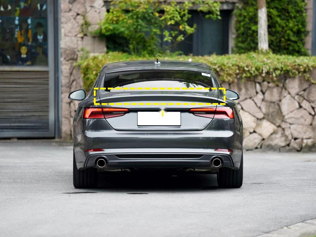 Audi A5 Sportback B9 Carbon Fibre Rear Boot Spoiler - gloss 3x3 twill weave trunk lip